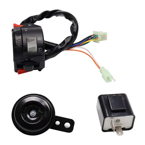 Buy MotoParAcc Universal Turn Signal Light Switch Flasher Relay Horn ...