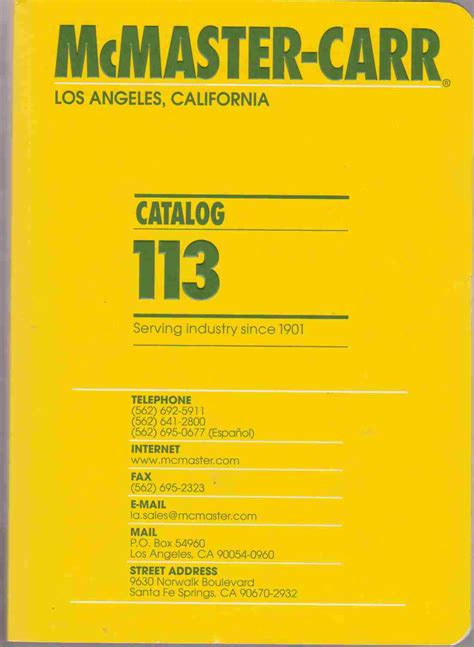 MCMASTER-CARR SUPPLY COMPANY CATALOG 113 by McMaster-Carr Supply ...