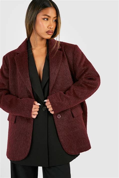 Blazer oversize texturé en laine | boohoo FR