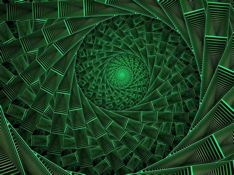 Download wallpaper 1400x1050 spiral, pattern, glow, abstraction, green ...