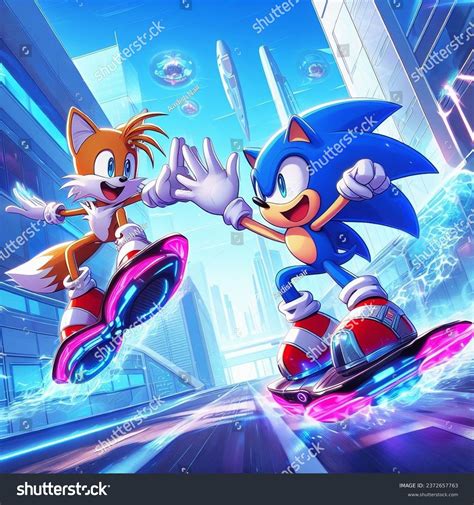 Sonic Hedgehog Tales Hoverboard They Tho Stock Illustration 2372657763 | Shutterstock