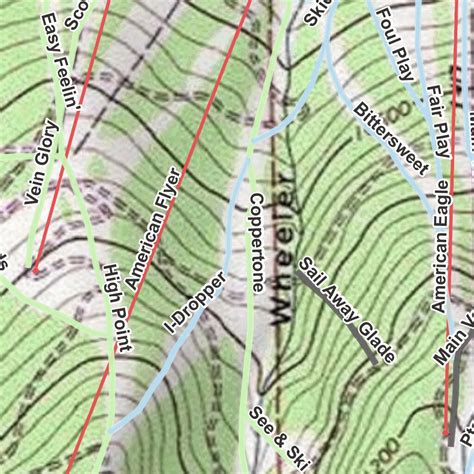 2020 Copper Ski Area Trails on Topographic Map by Spirited Republic ...