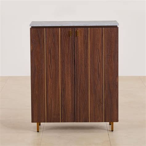 Buy (Refurbished) Roger 15 Pairs Shoe Cabinet - Brown from Home Centre ...