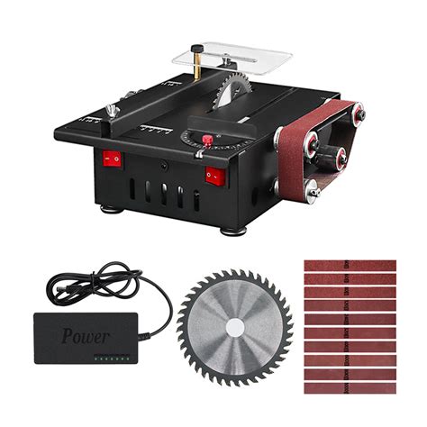 300W Mini Bench Saw and Belt Sander Variable Speed Circular Table Saw ...