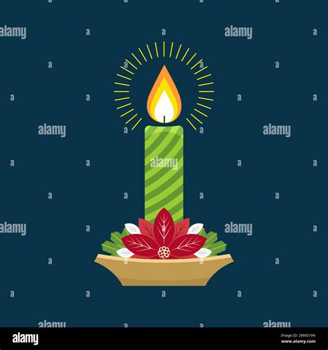 Christmas vector illustration. Holiday Advent Candle Stock Vector Image ...