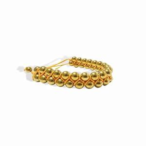 Buy Natural Agate Stone Handmade Double String Gold Lava Bracelet wit ...