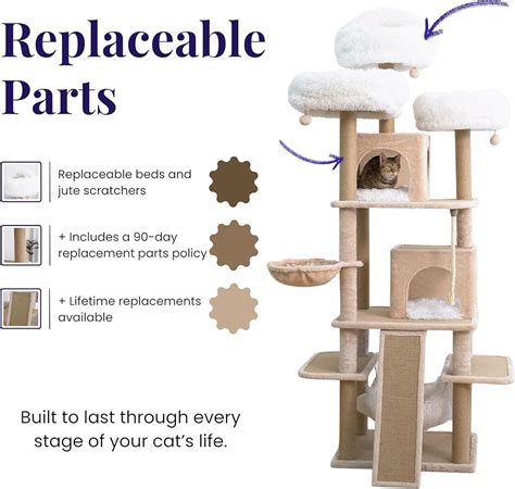 Catry 74.5 High 7-Level Extra Large Cat Tree with 2 India | Ubuy