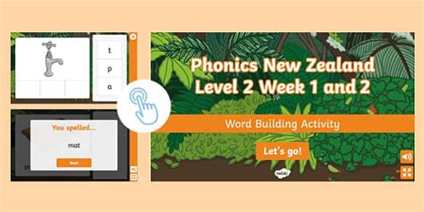 Level 2 Phonics Word Builder Game - Weeks 1 and 2 - Twinkl
