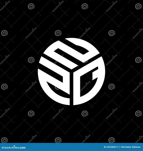 NZQ Letter Logo Design on Black Background. NZQ Creative Initials ...
