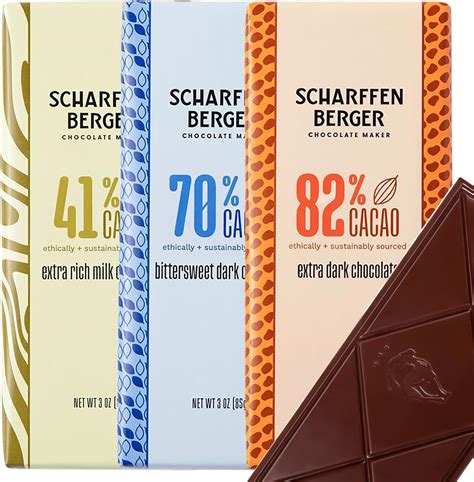 Amazon.com : Scharffen Berger Chocolate Bar (3 Ounce, Pack of 3 ...