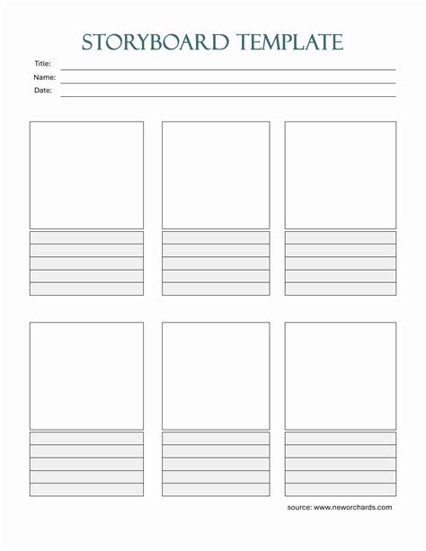 Image result for Free Printable Storyboard Example