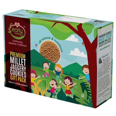 Buy Early Foods Premium Millet Jaggery Cookies Gift Box| Newmi Care