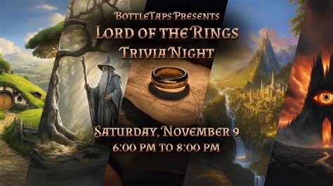 Lord of the Rings Trivia Night at BottleTaps, BottleTaps, Pleasanton, 9 ...