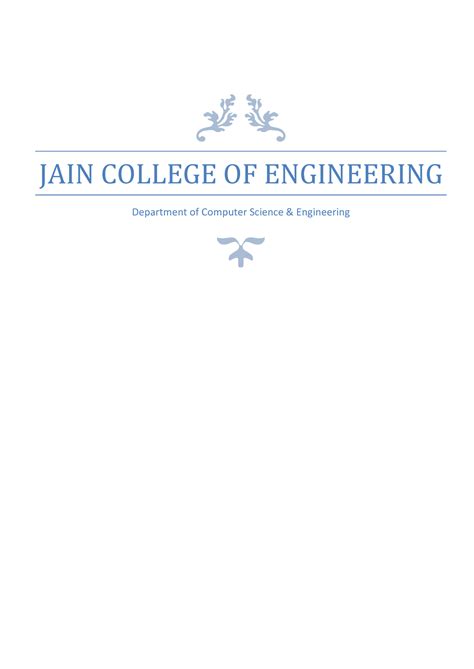BCS303 VTU OS Notes Module 1 - JAIN COLLEGE OF ENGINEERING Department ...