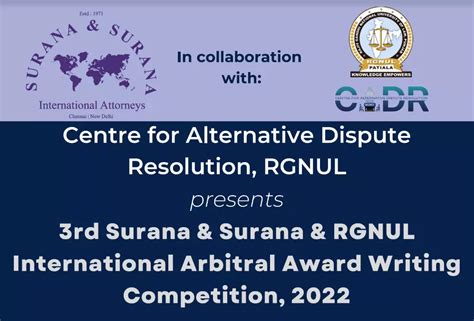 3rd Surana and Surana and RGNUL International Arbitral Award Writing ...