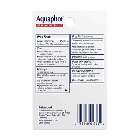 Aquaphor Healing Ointment Advanced Therapy Skin Protectant hidratante ...