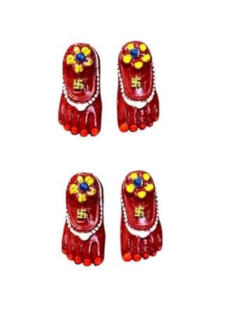 Buy Handicrafts Laxmi Paduka | Maa Lakshmi Mitti Terracotta Clay Paduka ...