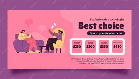 Hand drawn psychologist help sale banner | Premium Vector