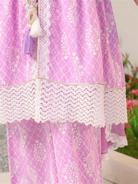 Buy Girls Ethnic Motifs Printed Regular Cotton Kurta