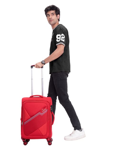 Buy Cosmus Harley 20 inches Cabin Luggage 8 Wheels Maroon 48cm Soft ...