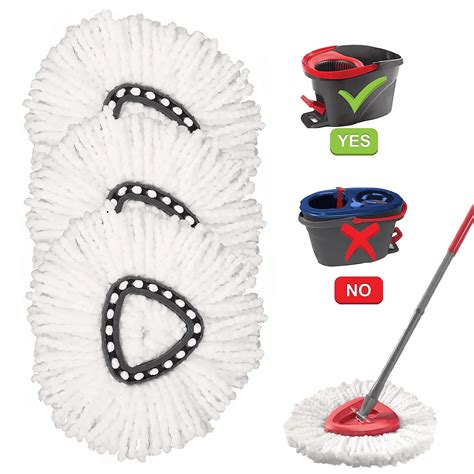 TONOS Spin Mop Head Refill, EasyWring Microfiber Replacement, Machine ...