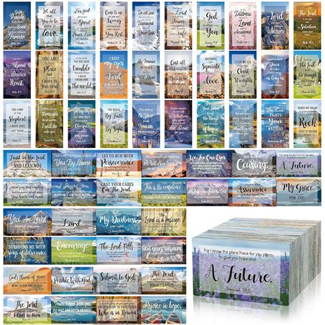Estune 240 Pcs Bible Verse Cards with Full Scripture Cards Mini Prayer ...