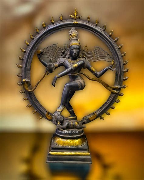 Buy Antique Finish Brass Handcrafted Nataraja Statue - 35 inch ...