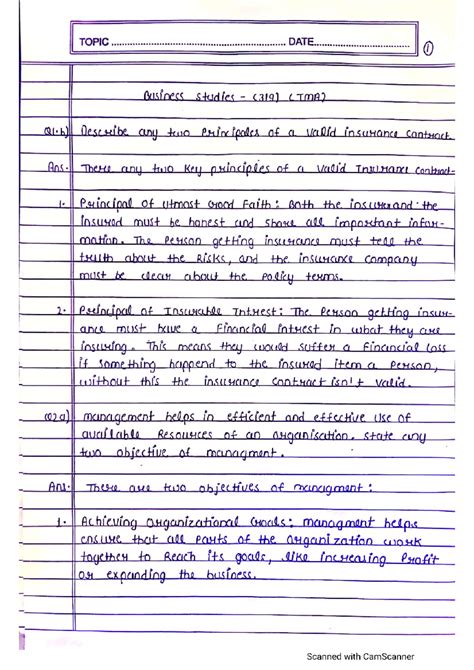 Business Studies English 319 - TOPIC DATE 1 Business studies (319) (TMA ...