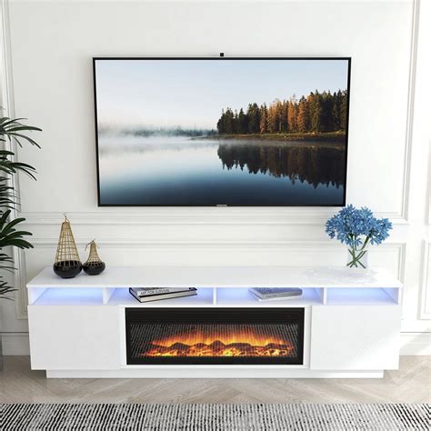 15 Ideas of Modern Fireplace Tv Stands