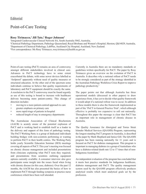 Image result for Point of Care Testing Governance Flowchart