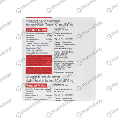 Vinglyn M 500mg Strip Of 10 Tablets: Uses, Side Effects, Price & Dosage ...