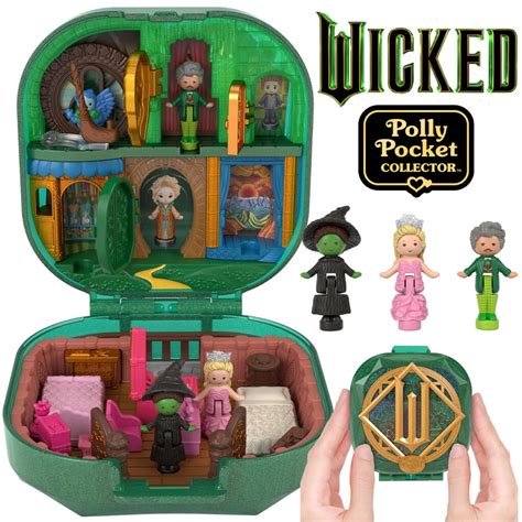 Playset Wicked: Para Sempre Polly Pocket Compact com Elphaba, Glinda e ...