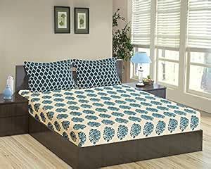 Buy Trance Home Linen 200TC 100% Cotton 78"x72" Standard King Size ...