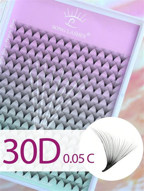 SONG LASHES 30DThick Style Pointy Base Promade Fans Eyelash Extensions ...
