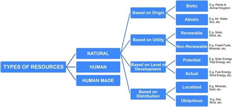 draw a flow chart to show classification of resources with examples ...