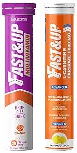 FAST&UP L-Carnitine Tartrate 1000mg (20 Effervescent Tablets, Lemon ...