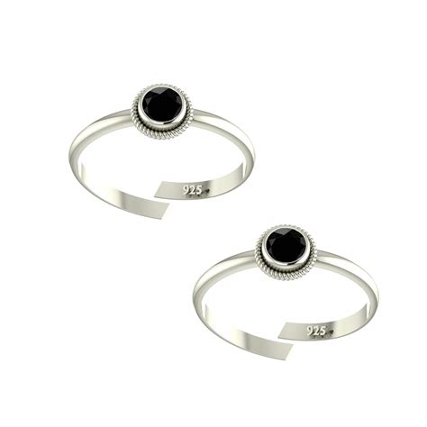 PeenZone 925 CZ Silver Toe Rings (Leg Finger Rings) In Pure 92.5 ...