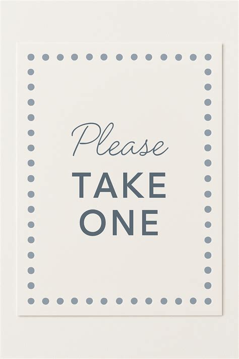 Cute Teddy Bear Favors Please Take One Sign Illustration Event Sign ...