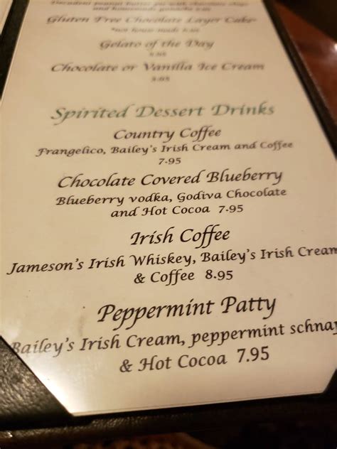 Menu at Country Spirit Restaurant, Henniker, 262 Maple St