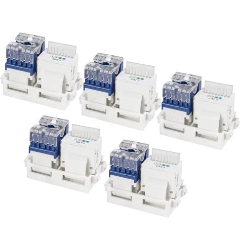 Wumedy 5 Pack CAT6 Tool-Less Keystone Jack RJ45 UTP, SC Fiber Optic ...