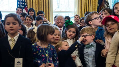 Donald Trump meets, poses with children on Take Your Child to Work Day