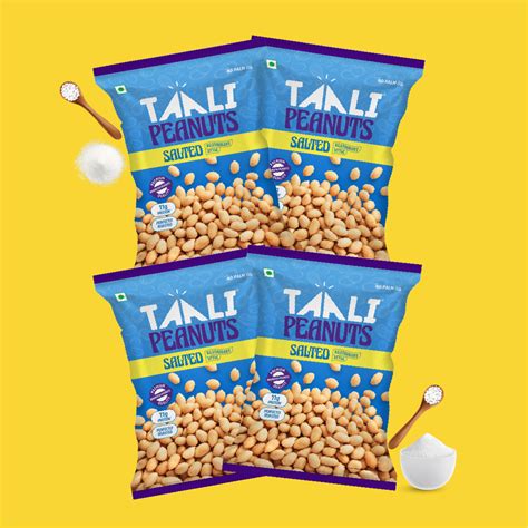 Salted Flavor Roasted Peanuts (150gm x 4) – Taali Foods India