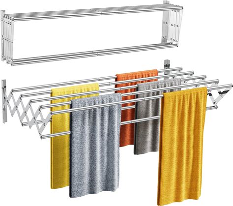 Amazon.com: MrToNo Wall Mounted Clothes Drying Rack, Upgraded ...