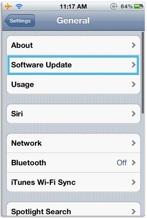Software Update iOS 的图像结果