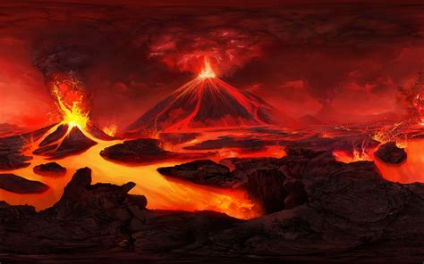 Download wallpaper 1920x1200 volcano, art, lava, flash widescreen 16:10 ...