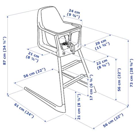 LANGUR junior/highchair, white - IKEA