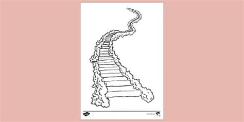 Paradise Stairs Colouring Sheet | Colouring Sheets - Twinkl