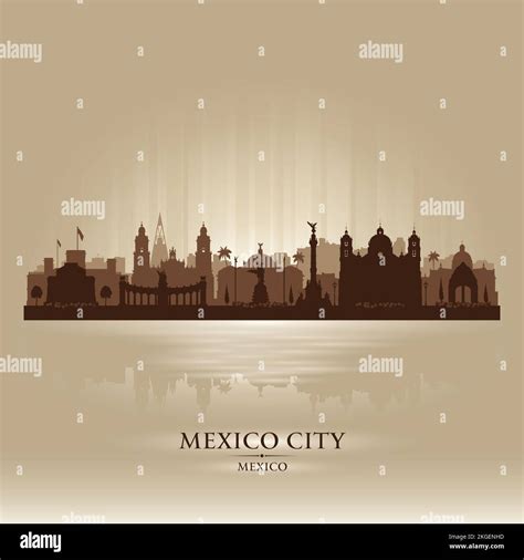 Mexico city skyline vector silhouette illustration Stock Vector Image & Art - Alamy