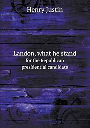 Amazon.in: Buy Landon, what he stand for the Republican presidential ...