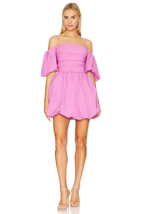 SIMKHAI Sanam Puff Sleeve Bubble Mini Dress in Opera Pink | REVOLVE